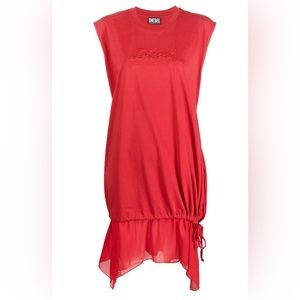 Embroidered logo T-shirt dress